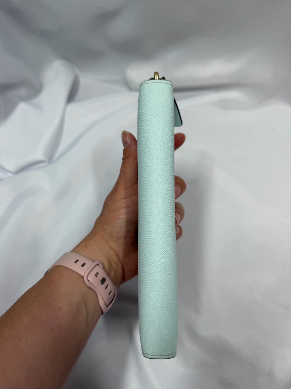 Kate Spade | Newburry Lane Talla Leather Wallet Light Blue Zipper - Picture 9 of 11